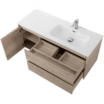Тумба под раковину BelBagno Kraft KRAFT-1200-2C-1A-SO-RGB-R 120 см R, подвесная, Rovere Galifax Bianco
