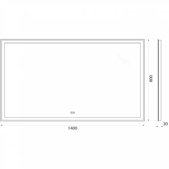 Зеркало 140x80 см BelBagno SPC-GRT-1400-800-LED-TCH-WARM