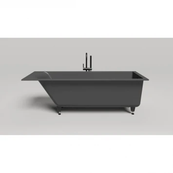 Ванна из литьевого мрамора Salini S-Sense Cascata Kit 104513GF 180x80 см, покраска по RAL глянец полностью
