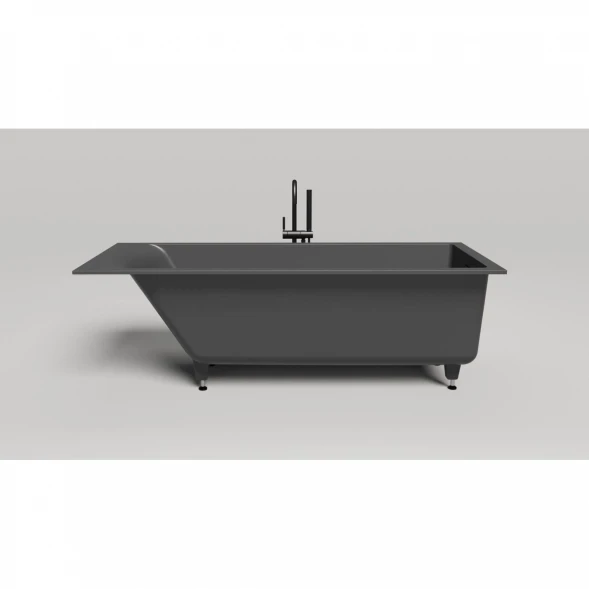 Ванна из литьевого мрамора Salini S-Sense Cascata Kit 104513GF 180x80 см, покраска по RAL глянец полностью