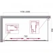 Душевой уголок 170-200x90 см BelBagno UNIQUE-AH-21-170/200-90-M-Cr матовое