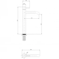 Смеситель для раковины Abber Wasser Kreis AF8111B черный матовый