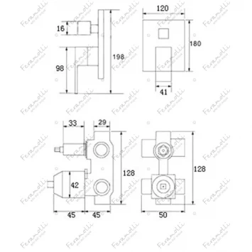 Смеситель для ванны Feramolli Cubo BL633