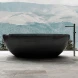 Ванна из полиэфирной смолы Abber Kristall AT9701Onyx 165x78 см, отдельностоящая, черный