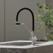 Смеситель для кухни Sancos Dora SC4003GR с подключением к фильтру, гибким изливом, белый гранит