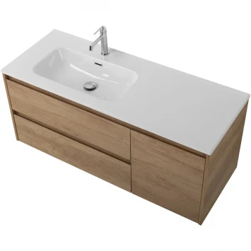Тумба под раковину BelBagno Kraft KRAFT-1200-2C-1A-SO-RNN-L 120 см L, подвесная, Rovere Nebrasca Nature