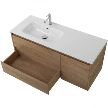 Тумба под раковину BelBagno Kraft KRAFT-1200-2C-1A-SO-RNN-L 120 см L, подвесная, Rovere Nebrasca Nature