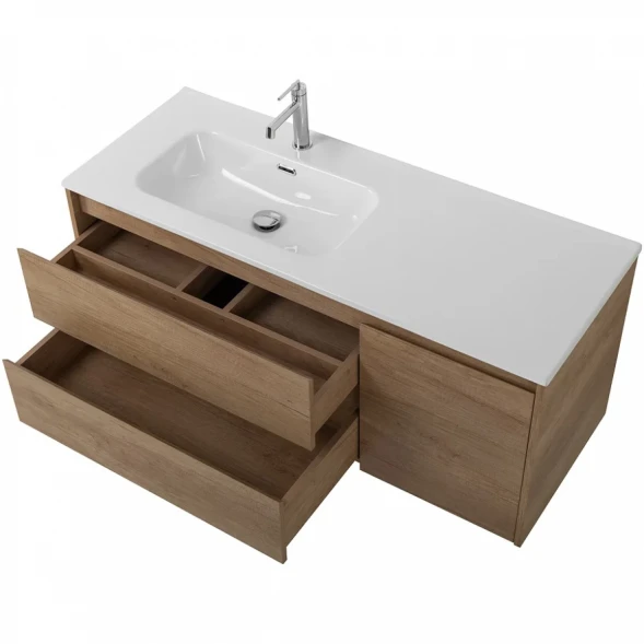 Тумба под раковину BelBagno Kraft KRAFT-1200-2C-1A-SO-RNN-L 120 см L, подвесная, Rovere Nebrasca Nature