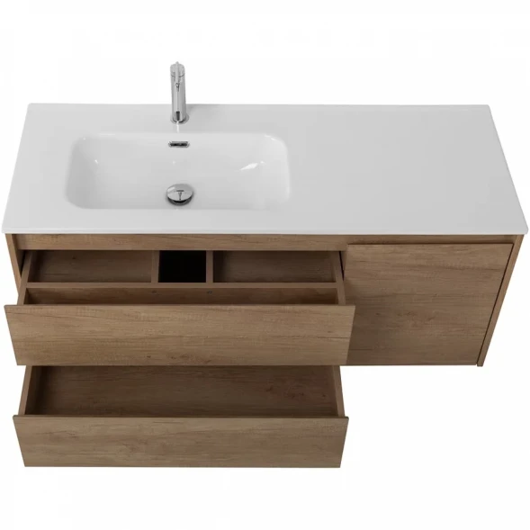 Тумба под раковину BelBagno Kraft KRAFT-1200-2C-1A-SO-RNN-L 120 см L, подвесная, Rovere Nebrasca Nature
