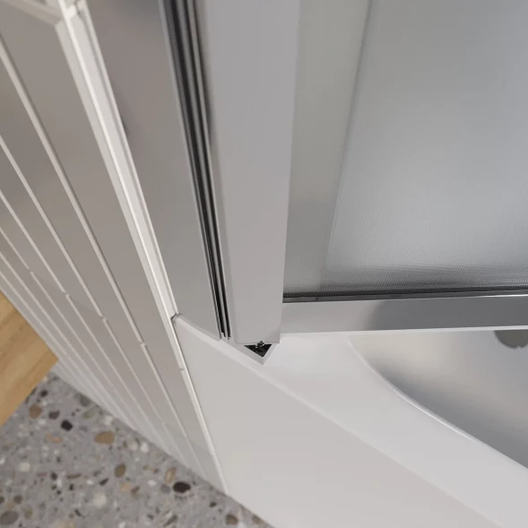 Шторка на ванну BelBagno Luce LUCE-VF-11-90/145-P-Cr 90 см, профиль хром, стекло текстурное