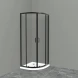 Душевой уголок 89,5x89,5 см BelBagno UNO-195-R-2-90-C-NERO прозрачное