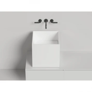 Раковина-чаша Salini S-Stone Armonia Square 03 130523M 45x45 см, накладная, белый матовый