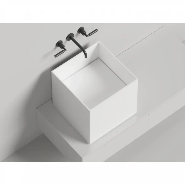 Раковина-чаша Salini S-Stone Armonia Square 03 130523M 45x45 см, накладная, белый матовый