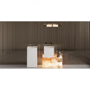 Раковина-чаша Salini S-Stone Armonia Square 03 130523M 45x45 см, накладная, белый матовый