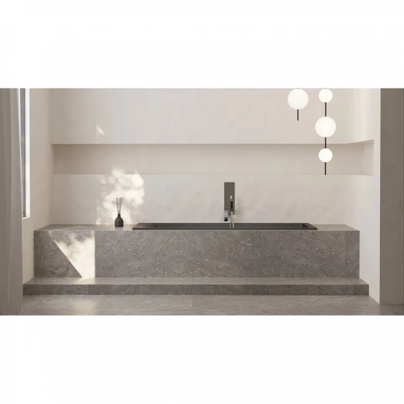 Ванна из литьевого мрамора Salini S-Stone Cascata Kit 104323MF 169,8x75 см, покраска по RAL матовый полностью