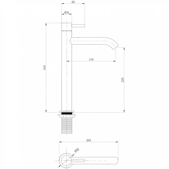 Смеситель для раковины Abber Wasser Kreis AF8111G Золото матовый