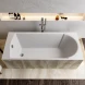Ванна из литьевого мрамора Marmo Bagno Глория MB-GL150-70 150x70 см, белый