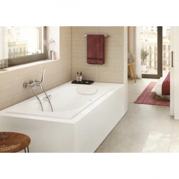 Ванна чугунная Roca Malibu 231060000 160x75 см, с антискользящим покрытием, белый