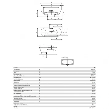 Ванна стальная Kaldewei Vaio Duo 950 233000013001 180x80 см, с водоотталкивающим покрытием, альпийский белый