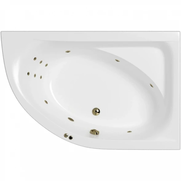 Акриловая ванна Whitecross Aquarella 0109.170110.100.LINE.BR 170x110 см R, с гидромассажем, угловая, белый