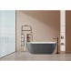 Ванна из литьевого мрамора AltroBagno Bruna AltroBagnoBruna090205CementGrey&amp;White 170x75 см, отдельностоящая, белый/серый цемент