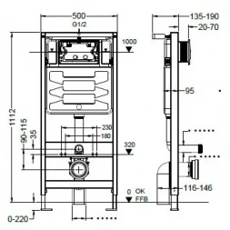 Инсталляция для унитаза AltroBagno AltroBagnoPCC601AQ