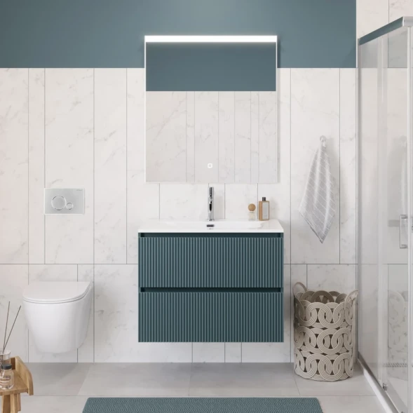 Тумба под раковину BelBagno Uno UNO-900-2C-SO-AO 80 см, подвесная, голубой матовый