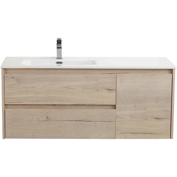 Тумба под раковину BelBagno Kraft KRAFT-1200-2C-1A-SO-RGB-L 120 см L, подвесная, Rovere Galifax Bianco