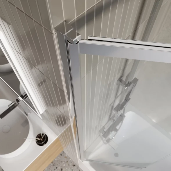 Шторка на ванну BelBagno Luce LUCE-VF-11-80/145-C-Cr 80 см, профиль хром, стекло прозрачное