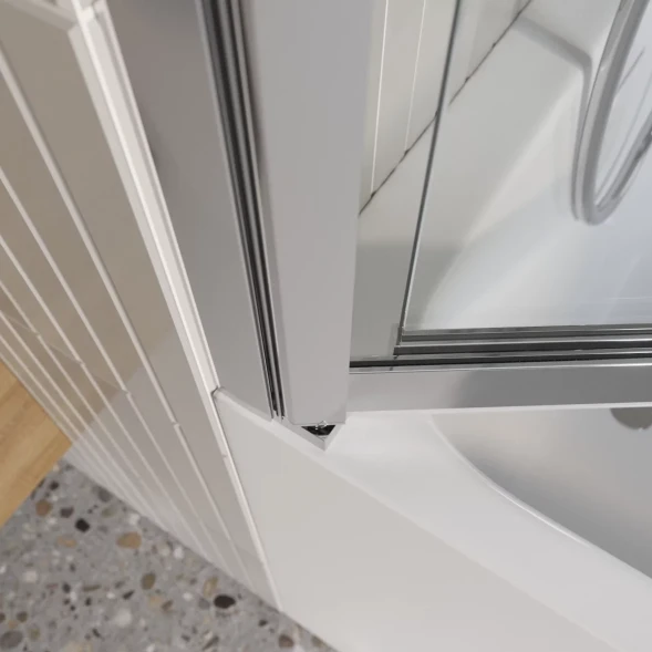 Шторка на ванну BelBagno Luce LUCE-VF-11-80/145-C-Cr 80 см, профиль хром, стекло прозрачное