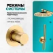 Душевой комплект Grocenberg GB5090MG 200 мм, со смесителем, золотой матовый