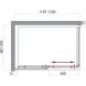 Душевой уголок 120x90 см BelBagno Uno UNO-AH-1-120/90-P-Cr текстурное стекло