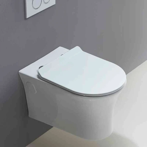 Унитаз подвесной BelBagno Ancona BB1224CHR-SM безободковый, белый