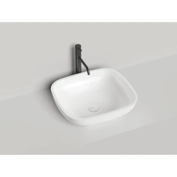 Раковина-чаша Salini S-Sense Gloria 08 1102108G 49,5x44,5 см, накладная, белый глянец