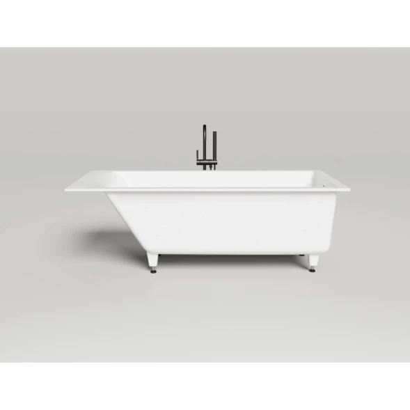 Ванна из литьевого мрамора Salini S-Stone Cascata Kit 104323M 169,8x75 см, белый матовый