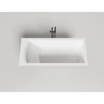 Ванна из литьевого мрамора Salini S-Stone Cascata Kit 104323M 169,8x75 см, белый матовый