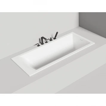 Ванна из литьевого мрамора Salini S-Stone Cascata Kit 104323M 169,8x75 см, белый матовый