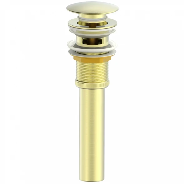 Донный клапан для раковины Wonzon &amp; Woghand WW-88SS03-BG с переливом, золотой матовый