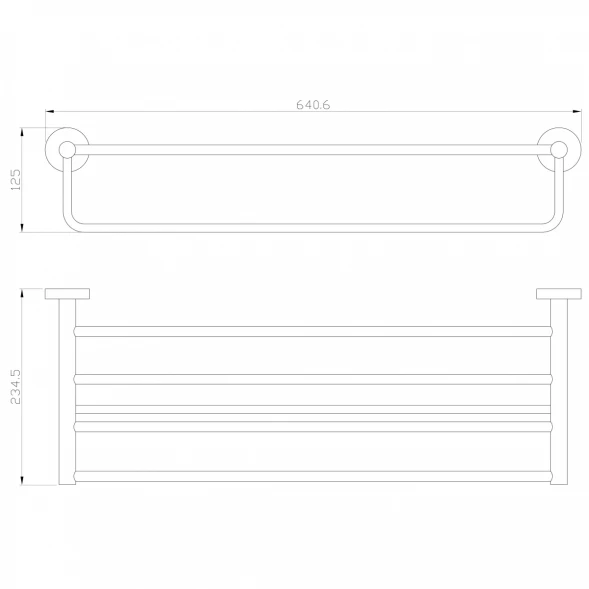 Полка для полотенец Wonzon &amp; Woghand Easy WW-8181 64 см, хром
