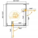 Душевой уголок Cezares Slider SLIDER-AH-2-80/90-90/100-C-BORO 90-100x80-90 см, профиль золотой матовый, стекло прозрачное