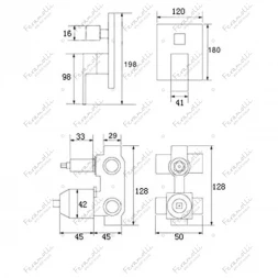 Смеситель для ванны Feramolli Cubo GL633