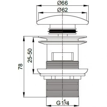 Донный клапан Cezares CZR-SAT7-Bi