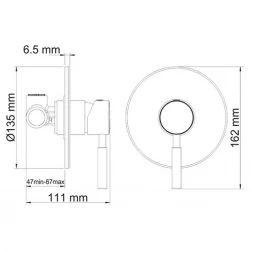 Гигиенический душ WasserKRAFT A04200 со смесителем, никель