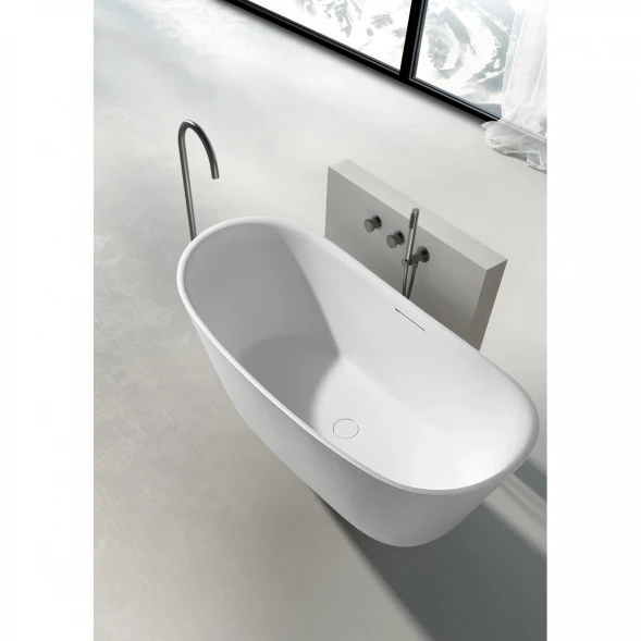 Ванна из литьевого мрамора AltroBagno Fiorina AltroBagnoFiorina090216White 170x75 см, отдельностоящая, белый