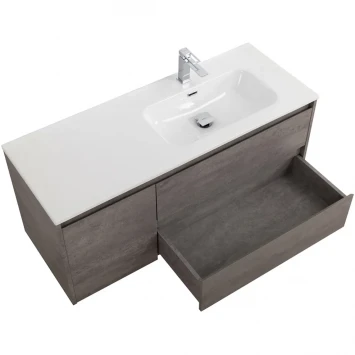 Тумба под раковину BelBagno Kraft KRAFT-1200-2C-1A-SO-CG-R 120 см R, подвесная, Cemento Grigio