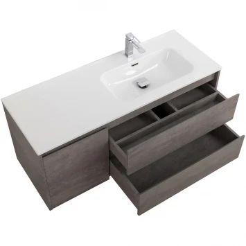 Тумба под раковину BelBagno Kraft KRAFT-1200-2C-1A-SO-CG-R 120 см R, подвесная, Cemento Grigio
