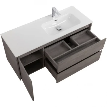Тумба под раковину BelBagno Kraft KRAFT-1200-2C-1A-SO-CG-R 120 см R, подвесная, Cemento Grigio