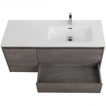 Тумба под раковину BelBagno Kraft KRAFT-1200-2C-1A-SO-CG-R 120 см R, подвесная, Cemento Grigio