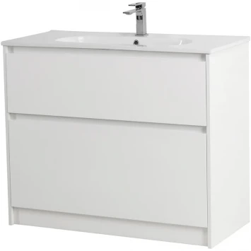 Тумба под раковину BelBagno Kraft KRAFT-1000-2C-PIA-BO 100 см, напольная, Bianco Opaco