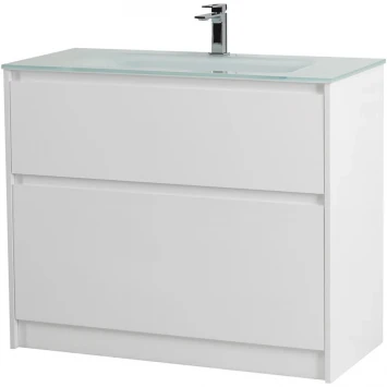 Тумба под раковину BelBagno Kraft KRAFT-1000-2C-PIA-BO 100 см, напольная, Bianco Opaco
